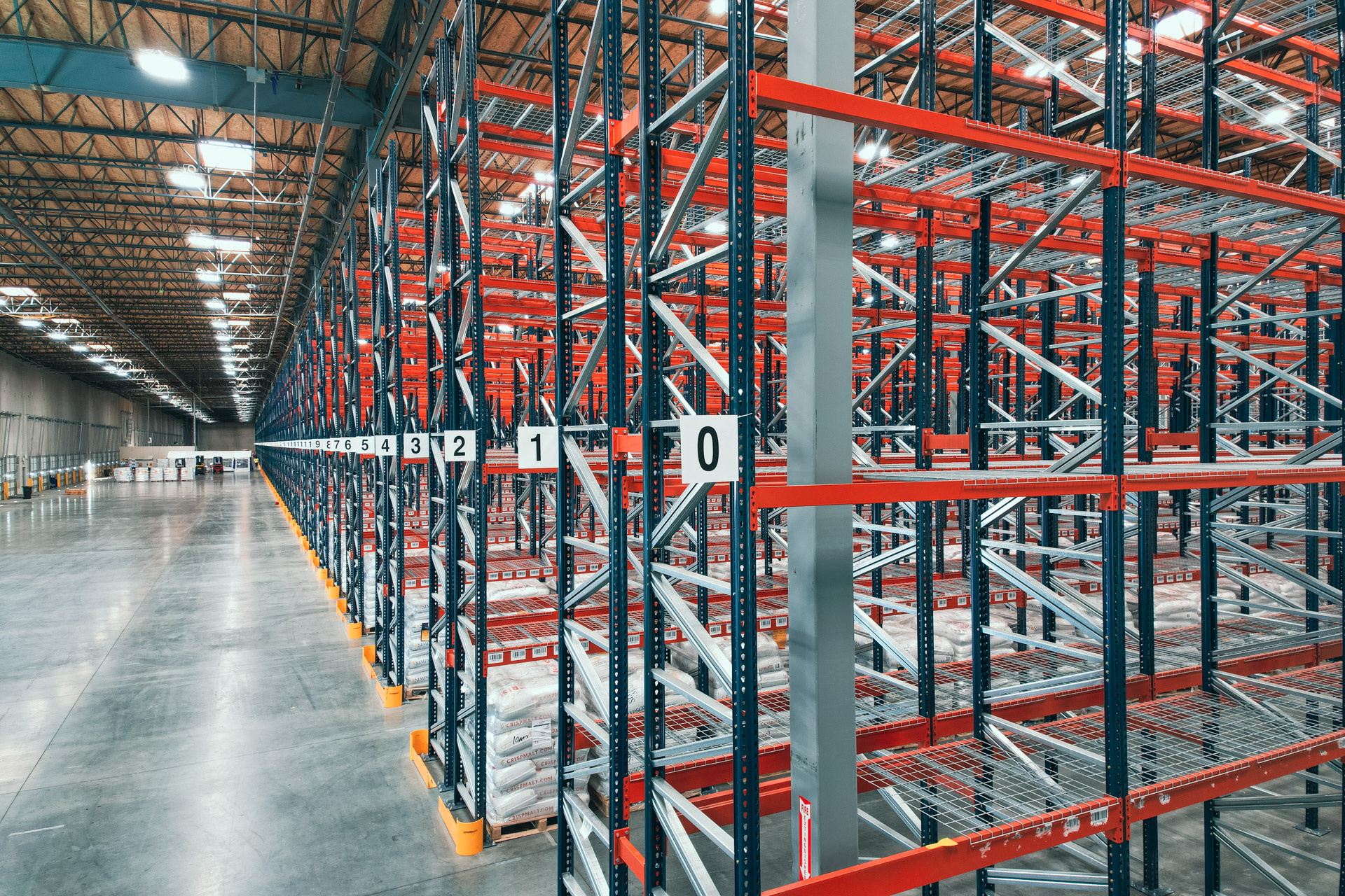 Industrial pallet racking warehouse in Brockton Massachusetts