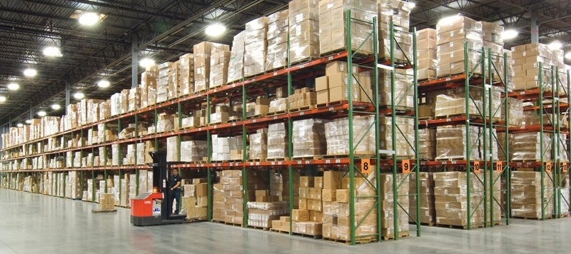 Industrial pallet racking warehouse in Boston Massachusetts