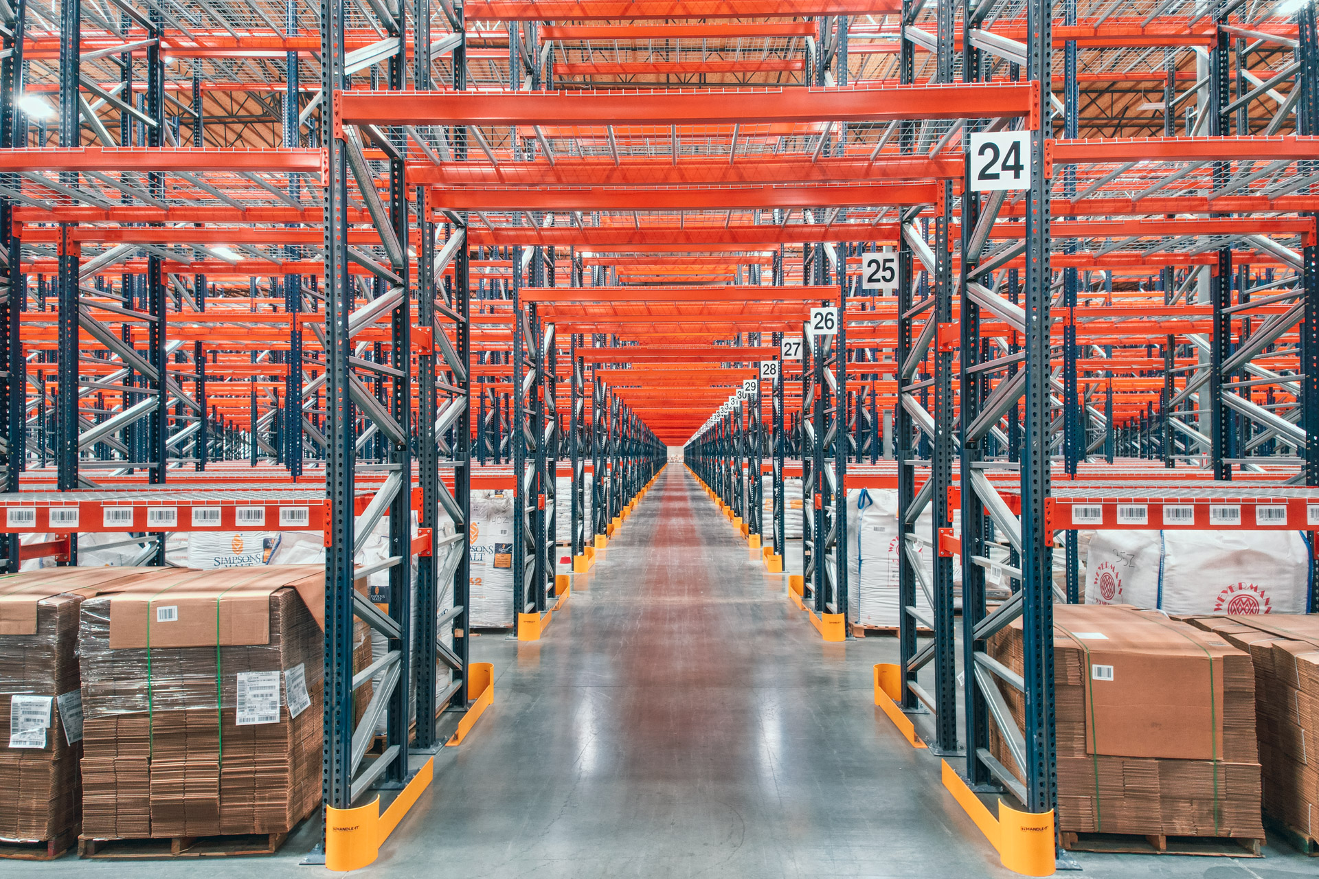 Industrial pallet racking installation in Boston warehouse