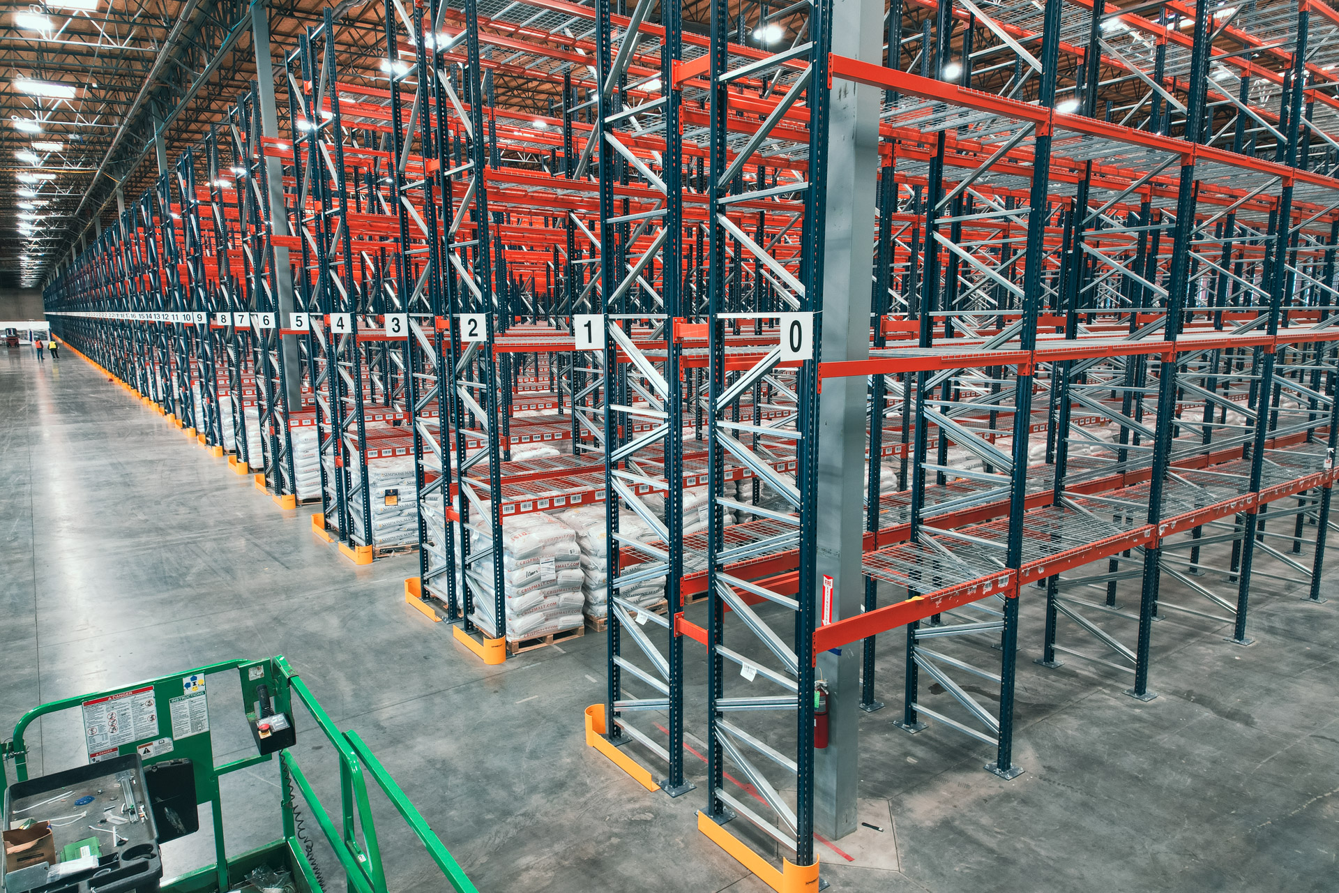 Warehouse pallet rack installation in Greater Boston